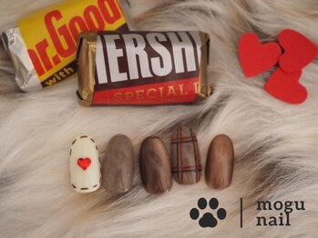 バレンタインネイル/チェック