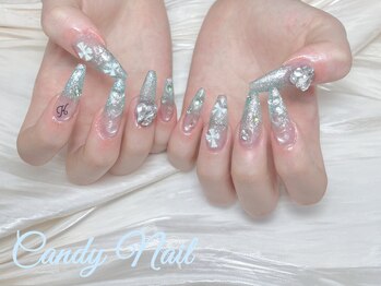 キャンディーネイル(candy nail)の写真/【チップ長さだし】で叶える持ち込みデザイン♪*カラー&SNSパーツ大量！やり放題◆ワンホン韓国ネイルOK