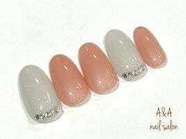 パールカラー×ストーン♪