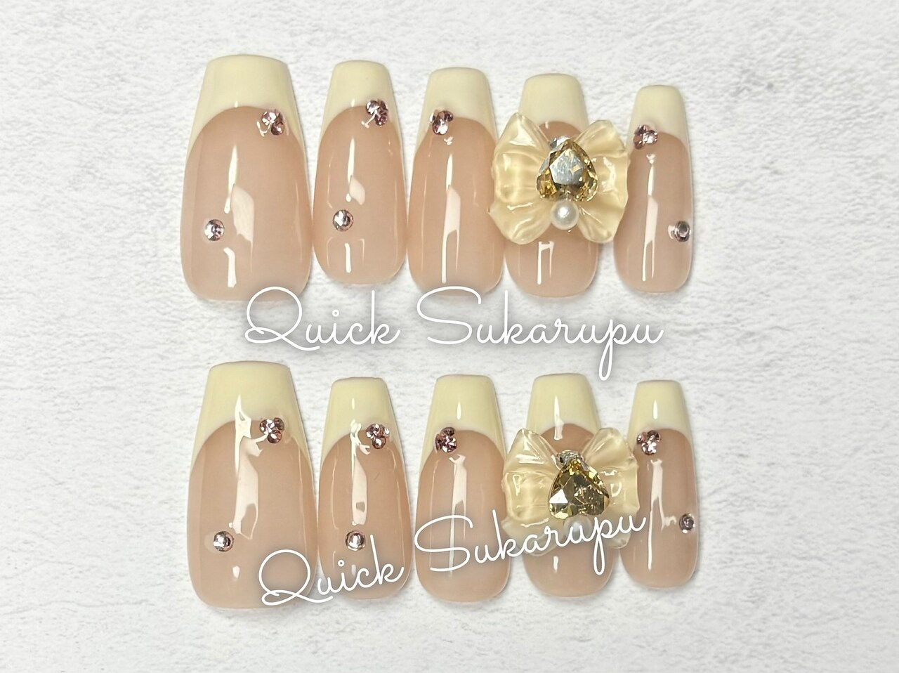 2026年冬トレンド】イエロー フレンチのネイルデザイン集｜人気順｜6