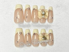くすみカラー白フレンチ3980円