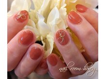 ハニー(honey)/赤茶ブラウン&リボン