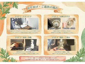 よもぎ天国 四谷店/無人セルフでの片付け方法