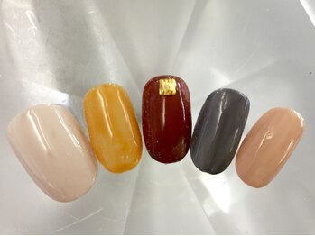 ラリュールネイル(L'Allure nail)/秋ミックスワンカラー¥7000