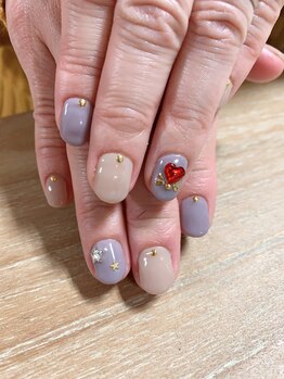 バレンタインネイル