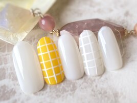 格子柄ネイル☆