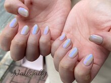 ネイルズアリー 立川店(Nails ally)/オーロラ×ミラー×スイート×春