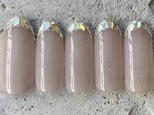フリークネイル(FREAK Nail)/ヌーディーガラスフレンチ¥12000