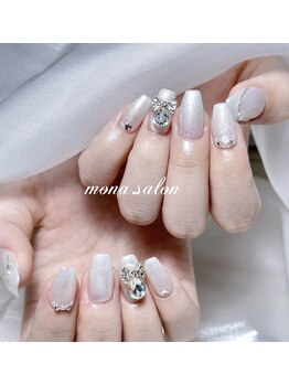 モナサロン(Mona salon)/パーツ ラメ白 シンプル