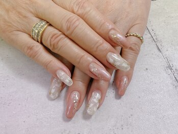 ネイル ビューティーマジック 葛西本店/ロングフラワーネイル