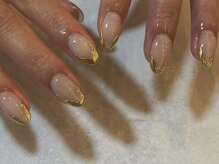 アイネイルズ 天神今泉店(I-nails)/【kanako.m】ゴールドフレンチ