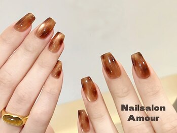 アムールユシマテン 上野湯島店(Amour)/ヒョウ柄、秋ネイル