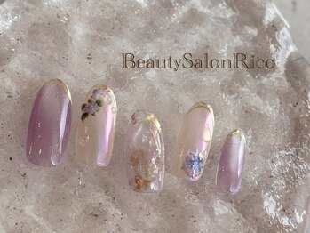 ビューティーサロン リコ(BeautySalon Rico)の写真/毎月更新!オフィスネイルからトレンドデザインまで3コースから選べる定額メニュー♪色変更も◎