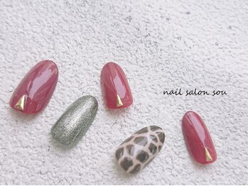 ネイルサロン ソウ 京橋店(Nail Salon Sou)/ジラフ柄ネイル