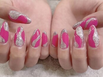 プライズアイリス アイラッシュ 池袋東口店(prize Iris eyelash)/派手色うねうねネイル