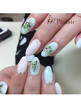 プレジール(Plaisir)/★押し花×ワイヤー春NAIL★
