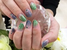 プルミエ ネイル(Premier Nail)/ブルーグレー＆グリーン★