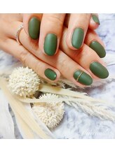 フラワーネイル 古河店(Fleur nail)/マットカラー　ミラーライン