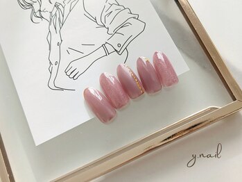 ワイネイル(Y.nail)/ピンク系シンプルデザイン