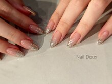 ネイル ドゥ 岡山駅前店(Nail Doux)/シルバーホログラムネイル