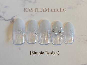 イーストハムアネーロネイル(EAST HAM anello nail)/1・２月定額　シンプルデザイン