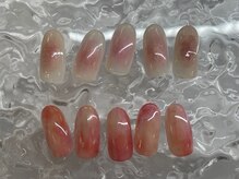 ネイルサロン エーナイン 札幌大通本店/桃ネイル