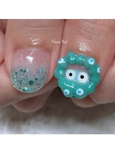 心花ネイル/推しネイルさりげにワンポイント