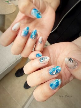ブルーニュアンスネイル