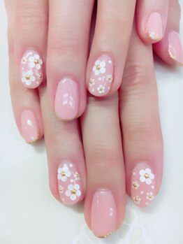 ネイルサロン ティアラリュクス 市川北口店(Tiara Luxe)/フラワーネイル