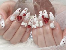 プティネイル 池袋(Puty Nail)/ハート×レース　　スカルプ