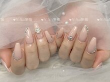 エムプラスネイル 新宿(M+Nail)/長さ出し★パーツつけ放題