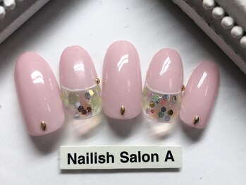 ネイリッシュサロン エー(Nailish Salon A)/スプリングホロネイル