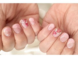春ネイル～梅の花～