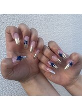 ネイルサロン ココロジー(COCOLOGY)/ミラーフレンチ　ロングスカルプ