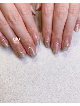 ウロネイルズ(ulo nails)/フラッシュ×ストーンデザイン