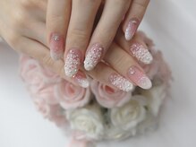 ネイルサロンミキ 横浜(MIKI)/ウェディングネイル人気3D花結婚