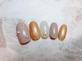 パール＆ハートで華やかに