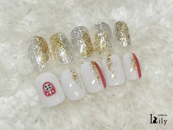ショートネイル☆お正月ver.