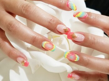 キープ ネイルサロン(KEEP)/夏カラーピーコック♪