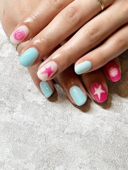 ガーデン ヘア&エステ&ネイル Garden/カラフル春ネイル