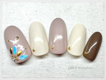 プチムトン 鶯谷店(petit mouton)/【大人フラワーネイル】