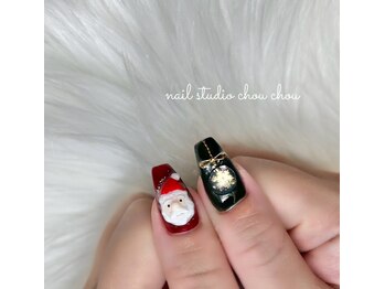 ネイルアンドアイラッシュスタジオ シュシュ(chouchou)/3Dパーツクリスマス