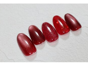 バレンタインネイル