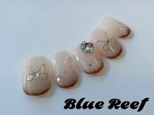 ネイルアンドまつげエクステ ブルーリーフ 四谷三丁目店(Blue Reef)/ブイカットリボンネイル