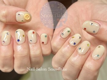 スノーフレーク(Snowflake)/ポイントアート×パーツ♪