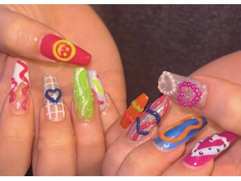 エムサロン 伊勢崎(emusalon)/個性的×カラフルネイル