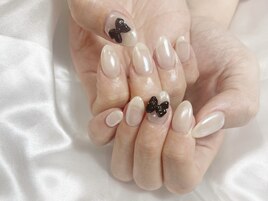 ミラー&リボンネイル