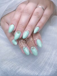 ワンカラーストーン4個付け