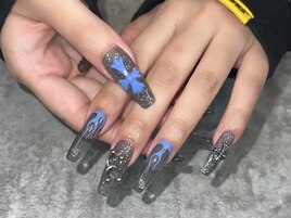 クリアブラックファイヤーネイル