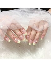 アンジェネイル(Ange nail)/黄色フレンチ